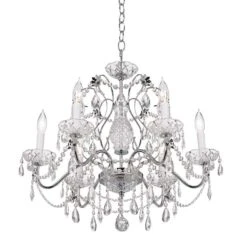 Impact 24" Wide Silver Regal Crystal Chandelier 12 Impact 24" Wide Silver Regal Crystal Chandelier -Modern Lamp Shop impact 24 inch wide silver regal crystal chandelier p2373views3