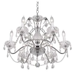 Impact 24" Wide Silver Regal Crystal Chandelier 13 Impact 24" Wide Silver Regal Crystal Chandelier -Modern Lamp Shop impact 24 inch wide silver regal crystal chandelier p2373views4
