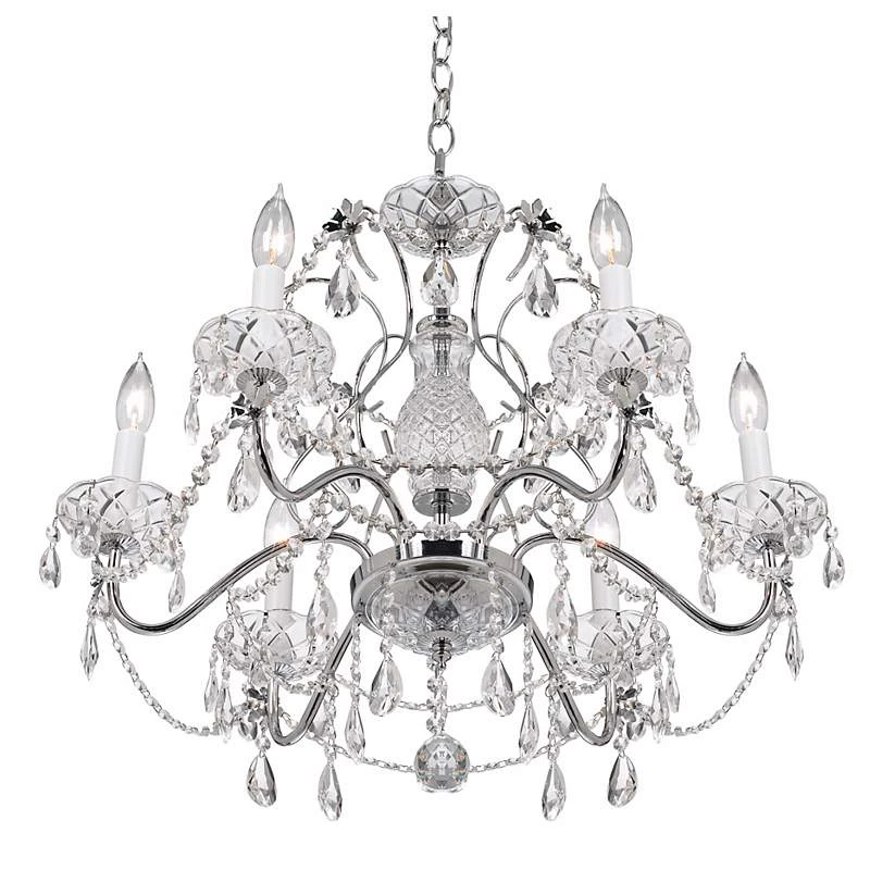 Impact 24" Wide Silver Regal Crystal Chandelier 7 Impact 24" Wide Silver Regal Crystal Chandelier - Image 7