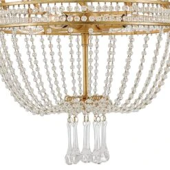 Ingénue 14" Wide 4-Light Antique Gold Leaf Chandelier -Modern Lamp Shop ingenue 14 inch wide 4 light antique gold leaf chandelier 513f0views1