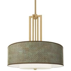 Interweave Patina Carey 24" Gold 4-Light Chandelier