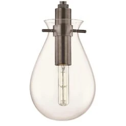 Ivy 7 1/2" Wide Old Bronze LED Mini Pendant With Clear Glass -Modern Lamp Shop ivy 7 and one half inch wide old bronze led mini pendant with clear glass 66j01views2