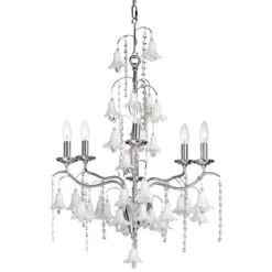 Modern Lamp Shop -Modern Lamp Shop james moder murano 26 inch wide silver 6 light chandelier 19j07