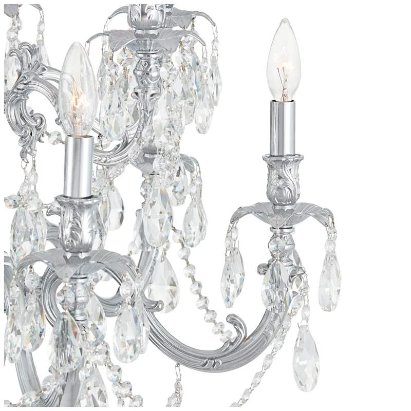 James R. Moder Brindisi 28" Wide Silver 12-Light Chandelier 6 James R. Moder Brindisi 28" Wide Silver 12-Light Chandelier - Image 6
