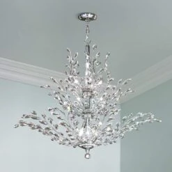 James R. Moder Florale Collection Silver 38" Wide Chandelier