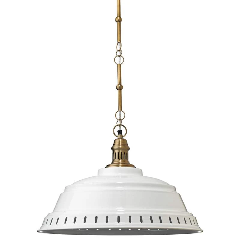Jamie Young Provisions 20 1/2"W White Lacquer Metal Pendant 2 Jamie Young Provisions 20 1/2"W White Lacquer Metal Pendant - Image 2
