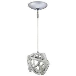 Jesco Envisage VI 6" Wide White Glass Mini Pendant