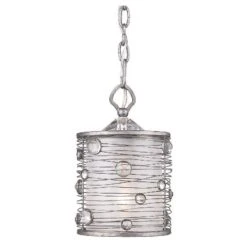 Golden Lighting Joia Collection 7" Wide Peruvian Silver Mini Pendant -Modern Lamp Shop joia collection 7 inch wide peruvian silver mini pendant 4w505views1