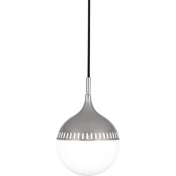 Jonathan Adler Rio 8" Wide Polished Nickel Mini Pendant