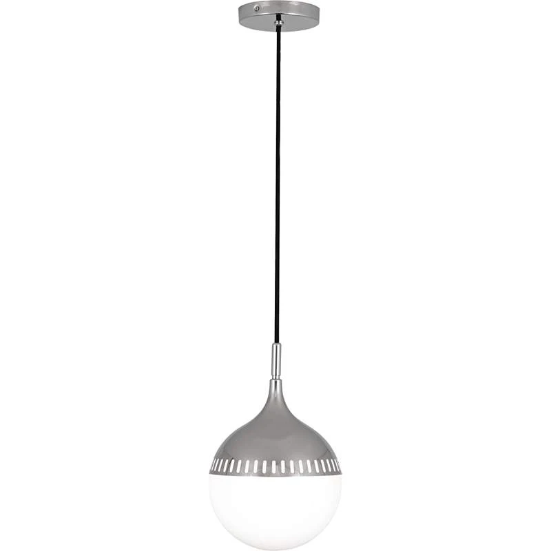 Jonathan Adler Rio 8" Wide Polished Nickel Mini Pendant 2 Jonathan Adler Rio 8" Wide Polished Nickel Mini Pendant - Image 2