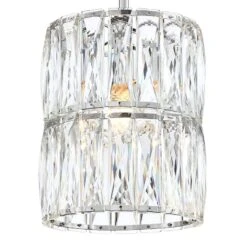 Juliette 7 3/4" Wide Chrome And K9 Crystal Mini Pendant -Modern Lamp Shop juliette 7 and three quarter inch wide chrome and k9 crystal mini pendant 53x06views1