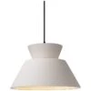 Justice Design Radiance 11" Bisque Ceramic Trapezoid Pendant Light