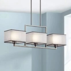 Kailey 36"W Brushed Nickel Kitchen Island Light Chandelier
