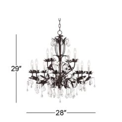 Kathy Ireland Venezia 12-Light 28" Wide Bronze Chandelier -Modern Lamp Shop kathy ireland venezia 12 light 28 inch wide bronze chandelier x4971views3