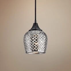 Kichler Annata 6 1/4" Wide Silver Ceramic Mini Pendant