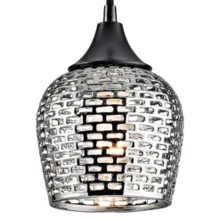 Kichler Annata 6 1/4" Wide Silver Ceramic Mini Pendant -Modern Lamp Shop kichler annata 6 and one quarter inch wide silver ceramic mini pendant 6p662views2