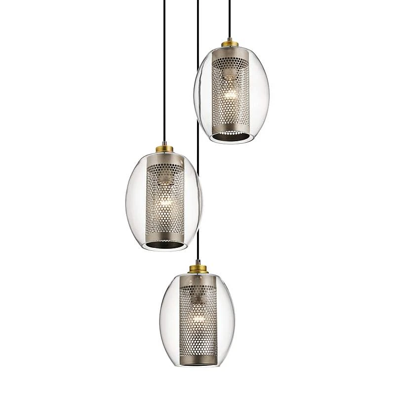 Kichler Asher 17 1/4"W Antique Pewter Multi Light Pendant 1 Kichler Asher 17 1/4"W Antique Pewter Multi Light Pendant