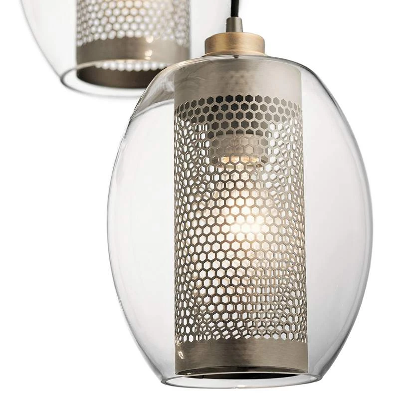 Kichler Asher 17 1/4"W Antique Pewter Multi Light Pendant 2 Kichler Asher 17 1/4"W Antique Pewter Multi Light Pendant - Image 2