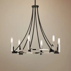 Kichler Bensimone 24"W Black And Nickel 6-Light Chandelier