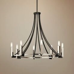 Kichler Bensimone 30"W Black And Nickel 8-Light Chandelier
