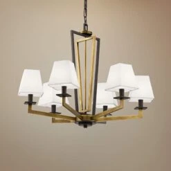 Kichler Dancar 28" Wide Natural Brass 6-Light Chandelier
