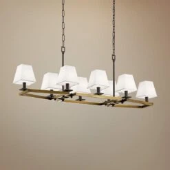Kichler Dancar 48" Wide Natural Brass Kitchen Island Light Chandelier