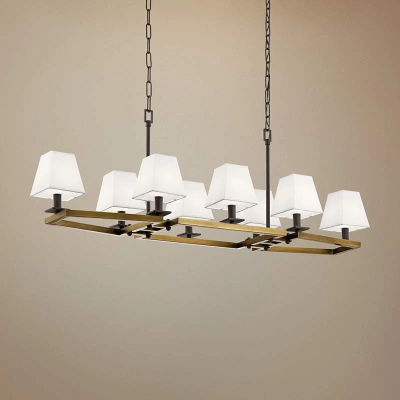 Kichler Dancar 48" Wide Natural Brass Kitchen Island Light Chandelier 1 Kichler Dancar 48" Wide Natural Brass Kitchen Island Light Chandelier