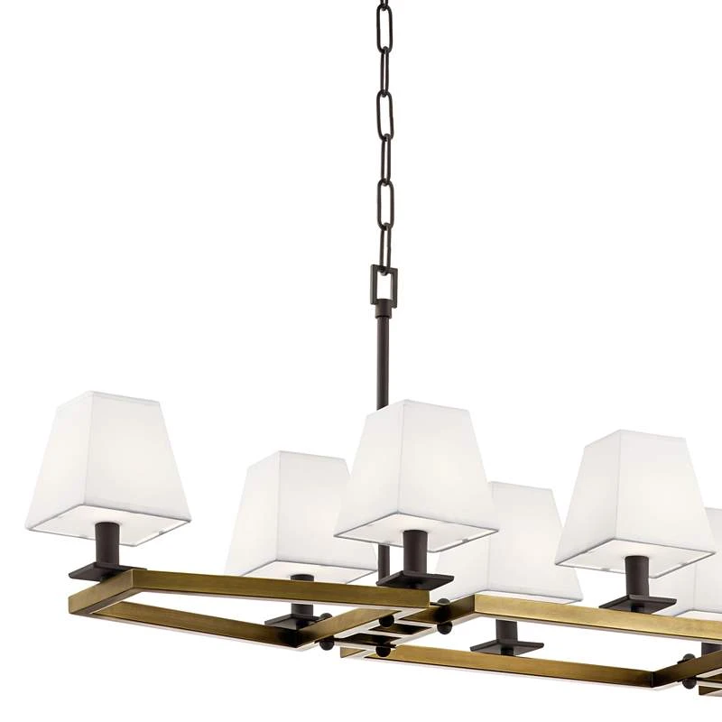 Kichler Dancar 48" Wide Natural Brass Kitchen Island Light Chandelier 3 Kichler Dancar 48" Wide Natural Brass Kitchen Island Light Chandelier - Image 3