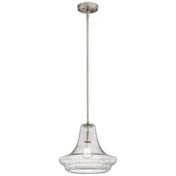 Kichler Everly 12 1/2" Wide Brushed Nickel Pendant Light -Modern Lamp Shop kichler everly 12 and one half inch wide brushed nickel pendant light 1t387views2