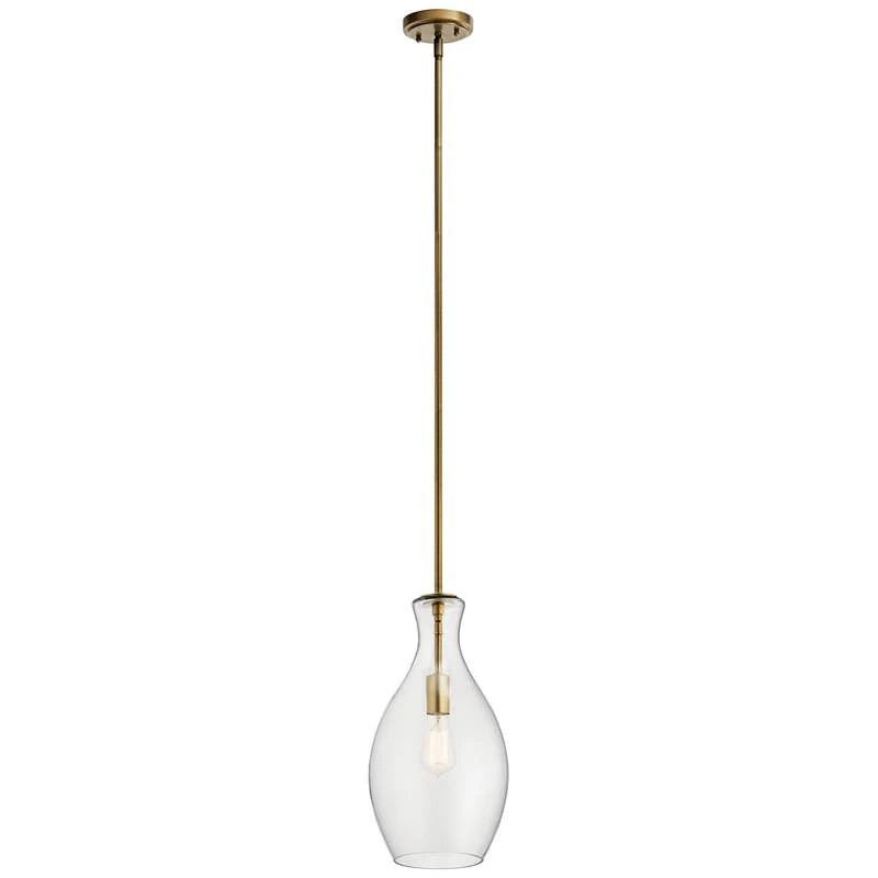 Kichler Everly 8 3/4" Wide Natural Brass Mini Pendant Light 2 Kichler Everly 8 3/4" Wide Natural Brass Mini Pendant Light - Image 2