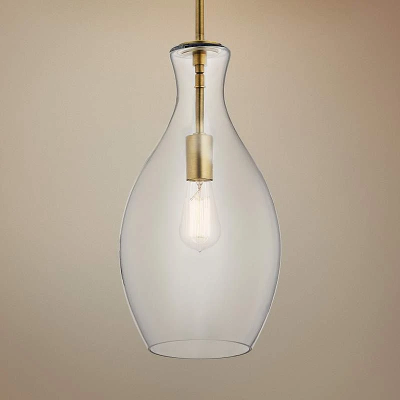 Kichler Everly 8 3/4" Wide Natural Brass Mini Pendant Light 1 Kichler Everly 8 3/4" Wide Natural Brass Mini Pendant Light