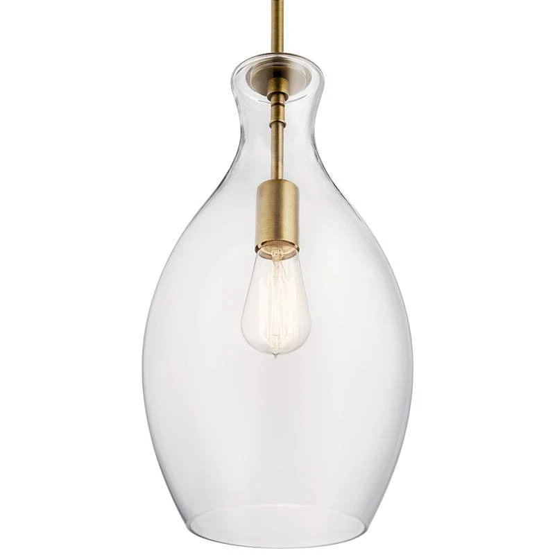 Kichler Everly 8 3/4" Wide Natural Brass Mini Pendant Light 3 Kichler Everly 8 3/4" Wide Natural Brass Mini Pendant Light - Image 3