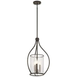Kichler Fiona 15 1/4" Wide Olde Bronze 3-Light Foyer Pendant 5 Kichler Fiona 15 1/4" Wide Olde Bronze 3-Light Foyer Pendant -Modern Lamp Shop kichler fiona 15 and one quarter inch wide olde bronze 3 light foyer pendant 16v78views1