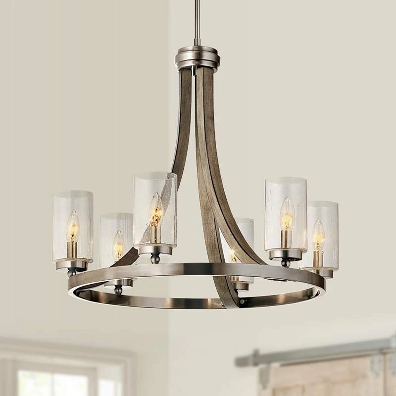 Kichler Grand Bank 25" Wide Antique Gray 6-Light Chandelier 1 Kichler Grand Bank 25" Wide Antique Gray 6-Light Chandelier