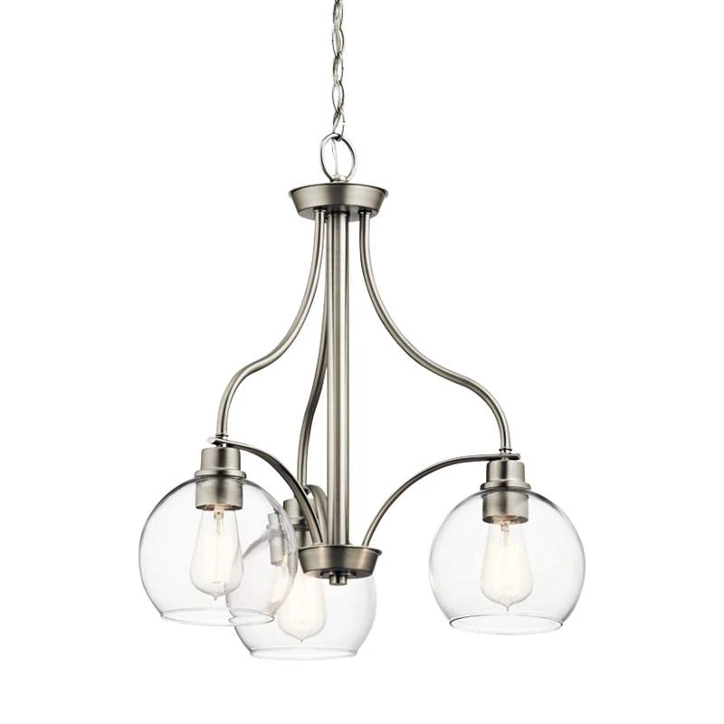 Kichler Harmony 22" Wide Brushed Nickel 3-Light Chandelier 1 Kichler Harmony 22" Wide Brushed Nickel 3-Light Chandelier