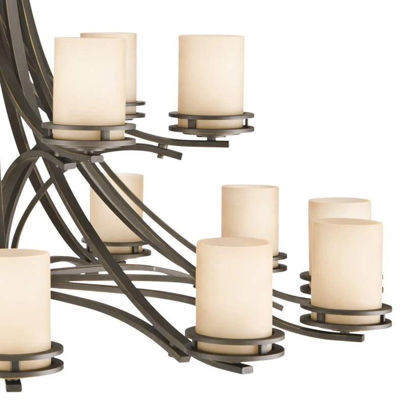 Kichler Hendrik 50 1/4"W Oiled Bronze 18-Light Chandelier 2 Kichler Hendrik 50 1/4"W Oiled Bronze 18-Light Chandelier - Image 2