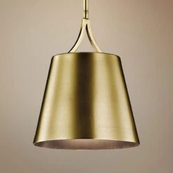 Kichler Maclain 10" Wide Natural Brass Mini Pendant