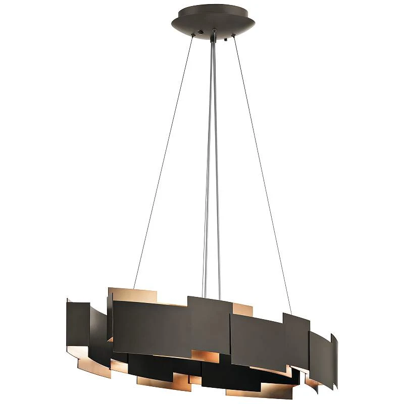 Kichler Moderne 34 1/4"W LED Olde Bronze Oval Pendant Light 2 Kichler Moderne 34 1/4"W LED Olde Bronze Oval Pendant Light - Image 2