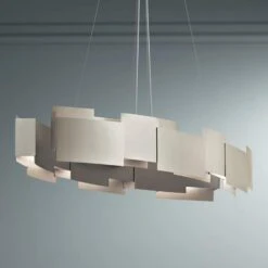 Kichler Moderne 34 1/4"W Satin Nickel Oval LED Pendant Light