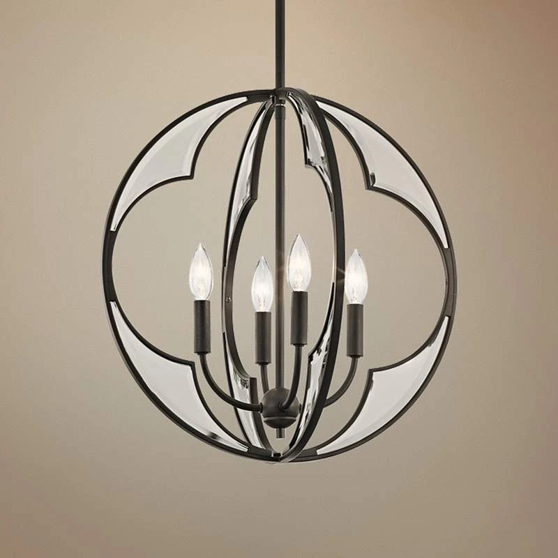 Kichler Montavello 18 3/4"W Olde Bronze 4-Light Chandelier 1 Kichler Montavello 18 3/4"W Olde Bronze 4-Light Chandelier