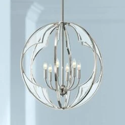 Kichler Montavello 26"W Polished Nickel 6-Light Chandelier