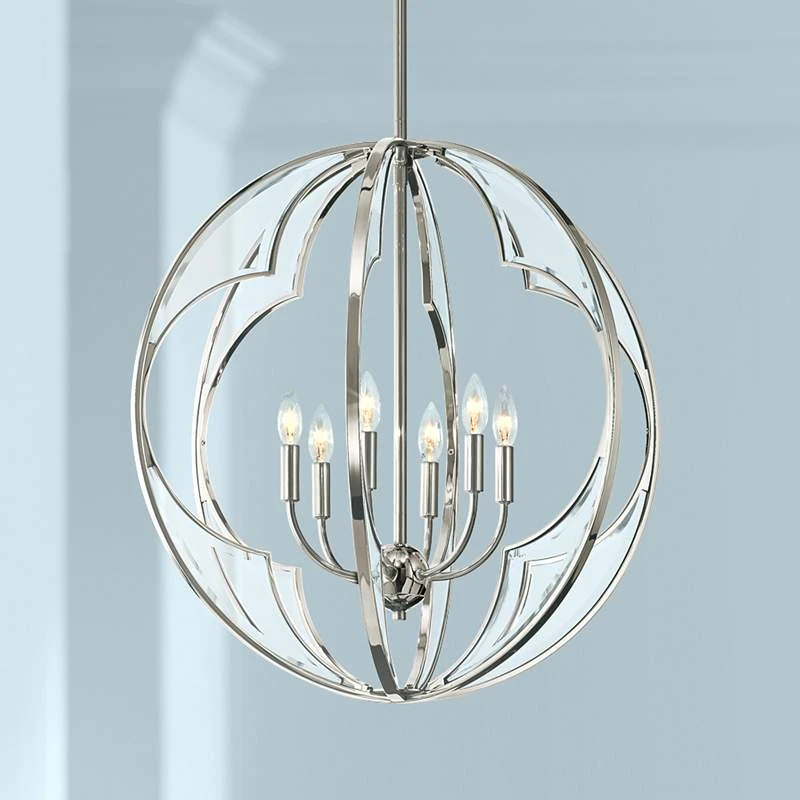 Kichler Montavello 26"W Polished Nickel 6-Light Chandelier 1 Kichler Montavello 26"W Polished Nickel 6-Light Chandelier