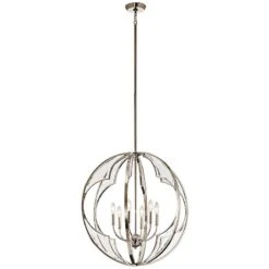 Kichler Montavello 26"W Polished Nickel 6-Light Chandelier 5 Kichler Montavello 26"W Polished Nickel 6-Light Chandelier -Modern Lamp Shop kichler montavello 26 inchw polished nickel 6 light chandelier 18p15views1
