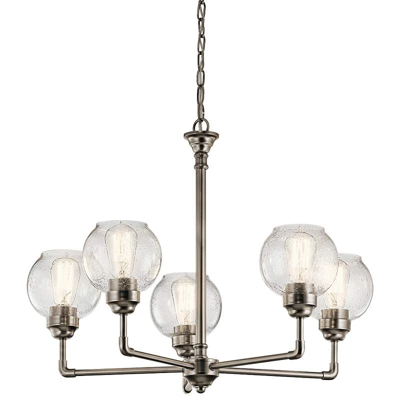 Kichler Niles 26" Wide Antique Pewter 5-Light Chandelier 2 Kichler Niles 26" Wide Antique Pewter 5-Light Chandelier - Image 2