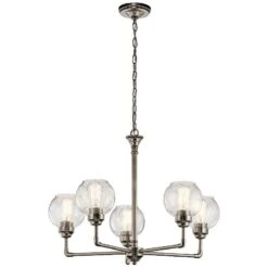 Kichler Niles 26" Wide Antique Pewter 5-Light Chandelier 5 Kichler Niles 26" Wide Antique Pewter 5-Light Chandelier -Modern Lamp Shop kichler niles 26 inch wide antique pewter 5 light chandelier 18p06views1