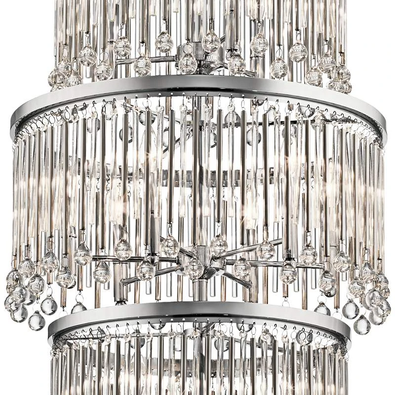 Kichler Piper 22" Wide Chrome Chandelier 2 Kichler Piper 22" Wide Chrome Chandelier - Image 2