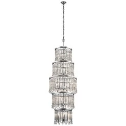 Kichler Piper 22" Wide Chrome Chandelier 5 Kichler Piper 22" Wide Chrome Chandelier -Modern Lamp Shop kichler piper 22 inch wide chrome chandelier 35h84views2