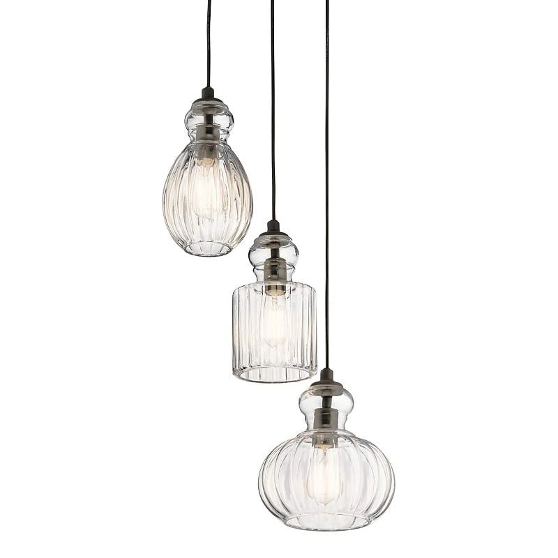 Kichler Riviera 18" Wide Oiled Bronze Multi Light Pendant 2 Kichler Riviera 18" Wide Oiled Bronze Multi Light Pendant - Image 2