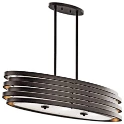 Kichler Roswell 37 1/4" Wide Oiled Bronze Modern Oval Pendant