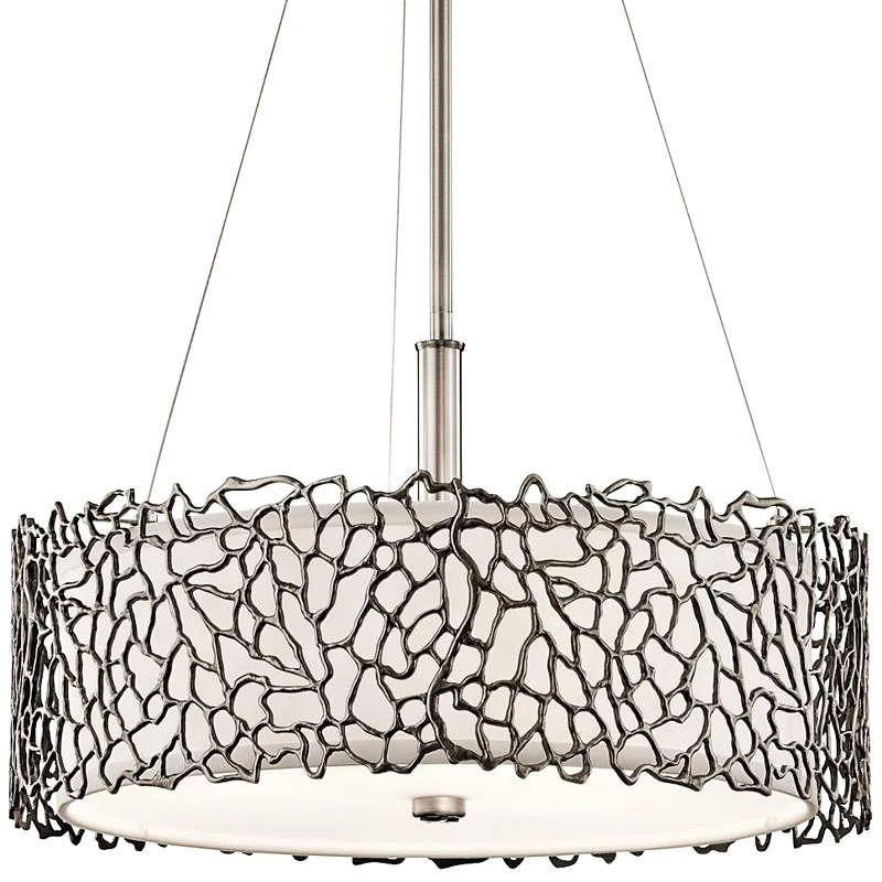 Kichler Silver Coral 18 1/4" Wide Classic Pewter Pendant 2 Kichler Silver Coral 18 1/4" Wide Classic Pewter Pendant - Image 2